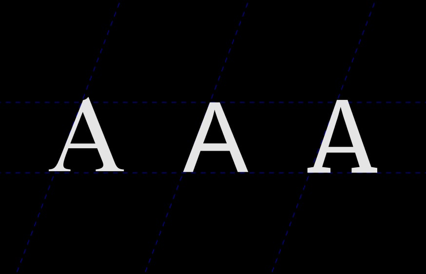 the image describes the characteristics of different subtitle fonts