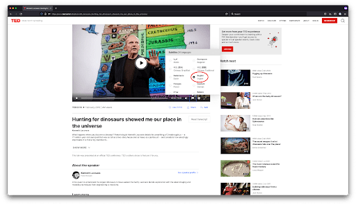 Utilisation de sous-titres dans les vidéoconférences TED