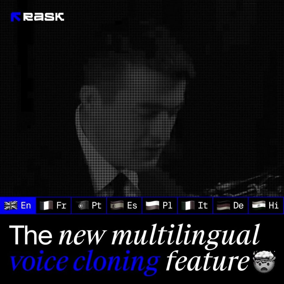 La nueva función de clonación de voz multilingüe de Rask AI